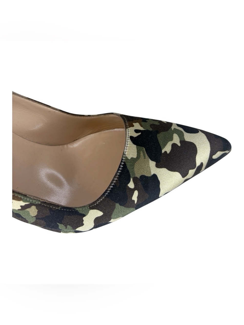 Manolo Blahnik BB Camo Specchio Satin Pumps - Picture 4 of 5